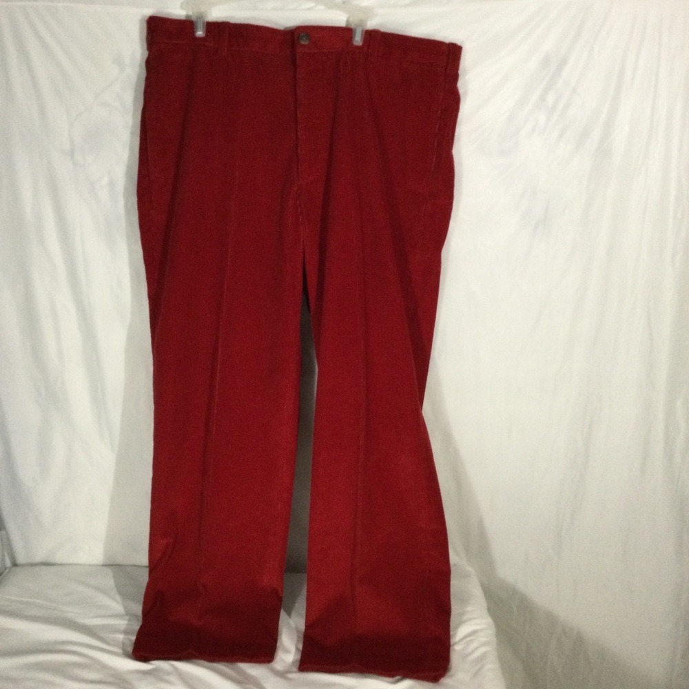Brooks Brothers Flat Front Red Corduroy Pants 38 - Picture 3 of 14
